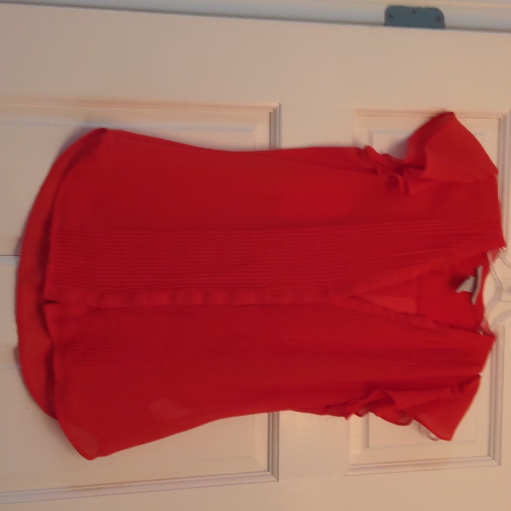 H&M Flutter Sleeve Sheer Top